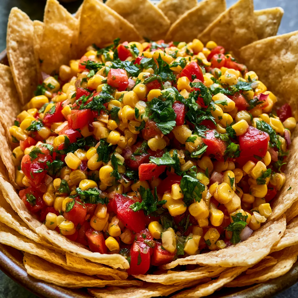 Corn Salsa with Tortilla Chips – Copycat Chipotle, Ready in 10 Min