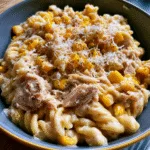 Creamy Corn & Chicken Pasta – One Pot, Ready in 20 Minutes