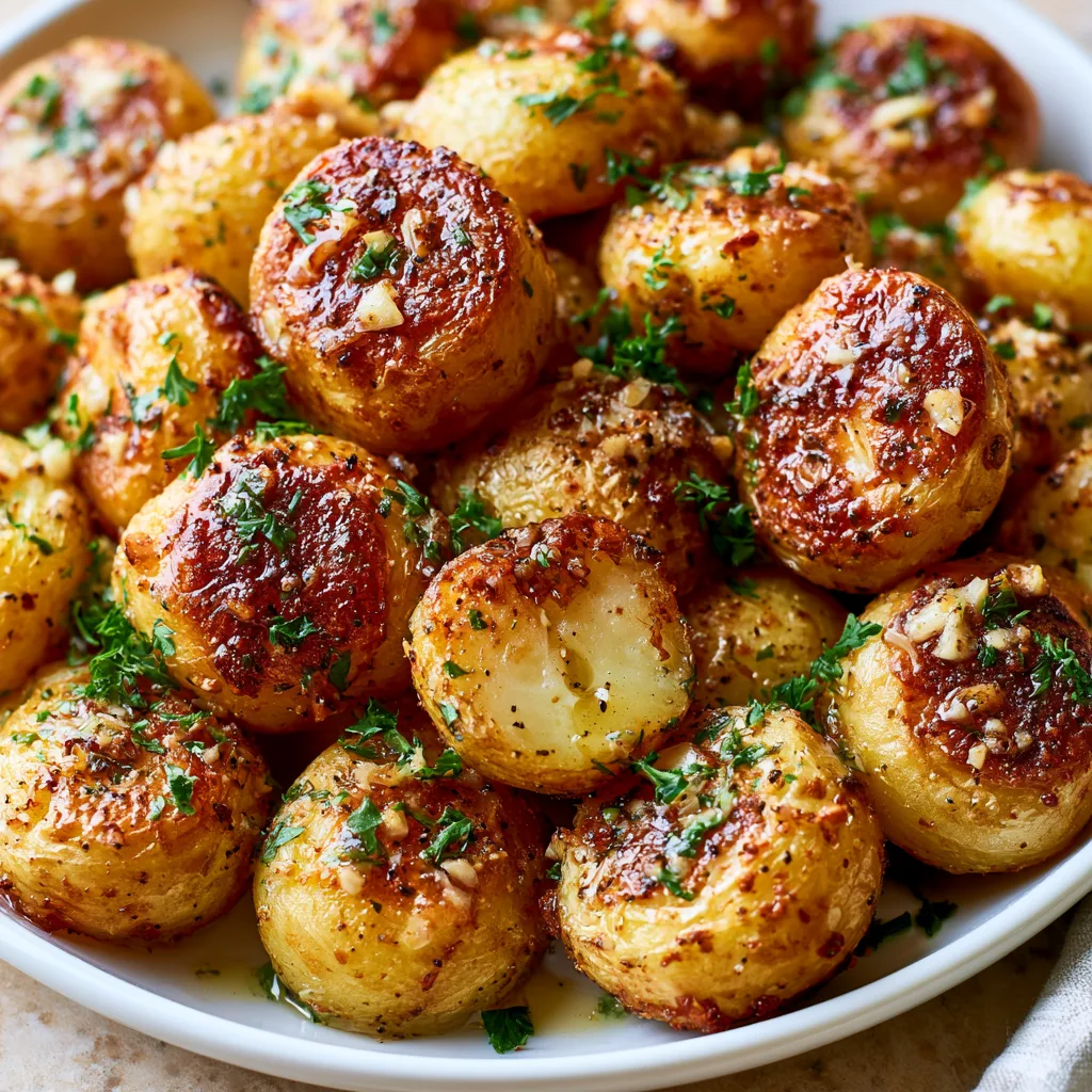 Crispy Garlic Butter Potatoes Recipe