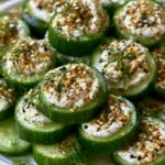 Cucumber Bites with Cream Cheese & Everything Bagel Seasoning