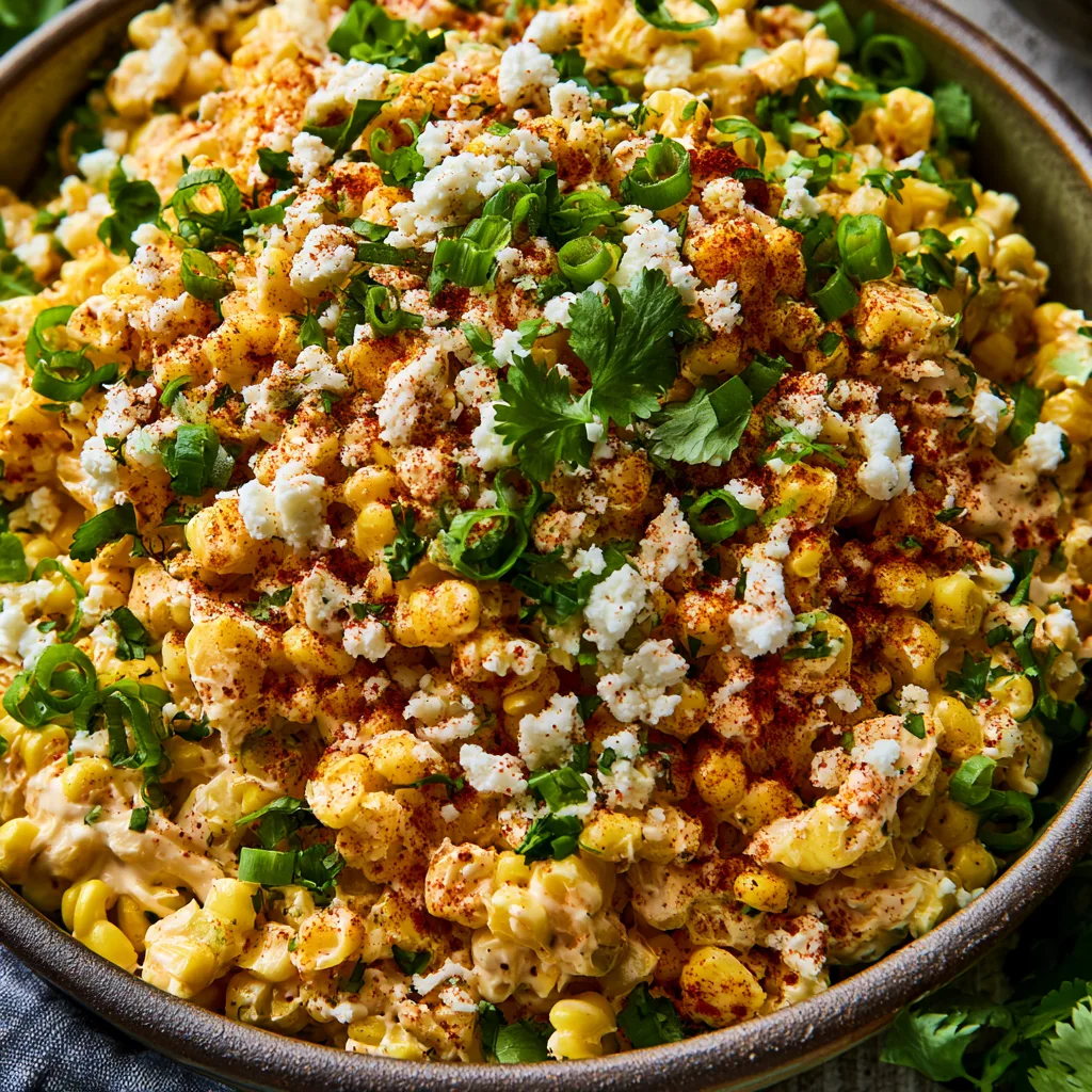 Elote Street Corn Salad – Creamy, Spicy & the Best Potluck Dish