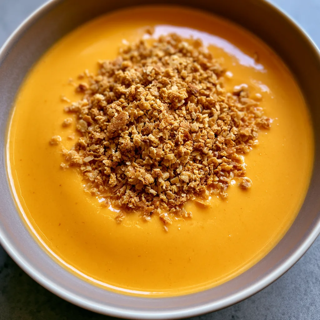 Fresh Peach Smoothie Bowl – 3 Ingredients, Thick & Topped with Granola