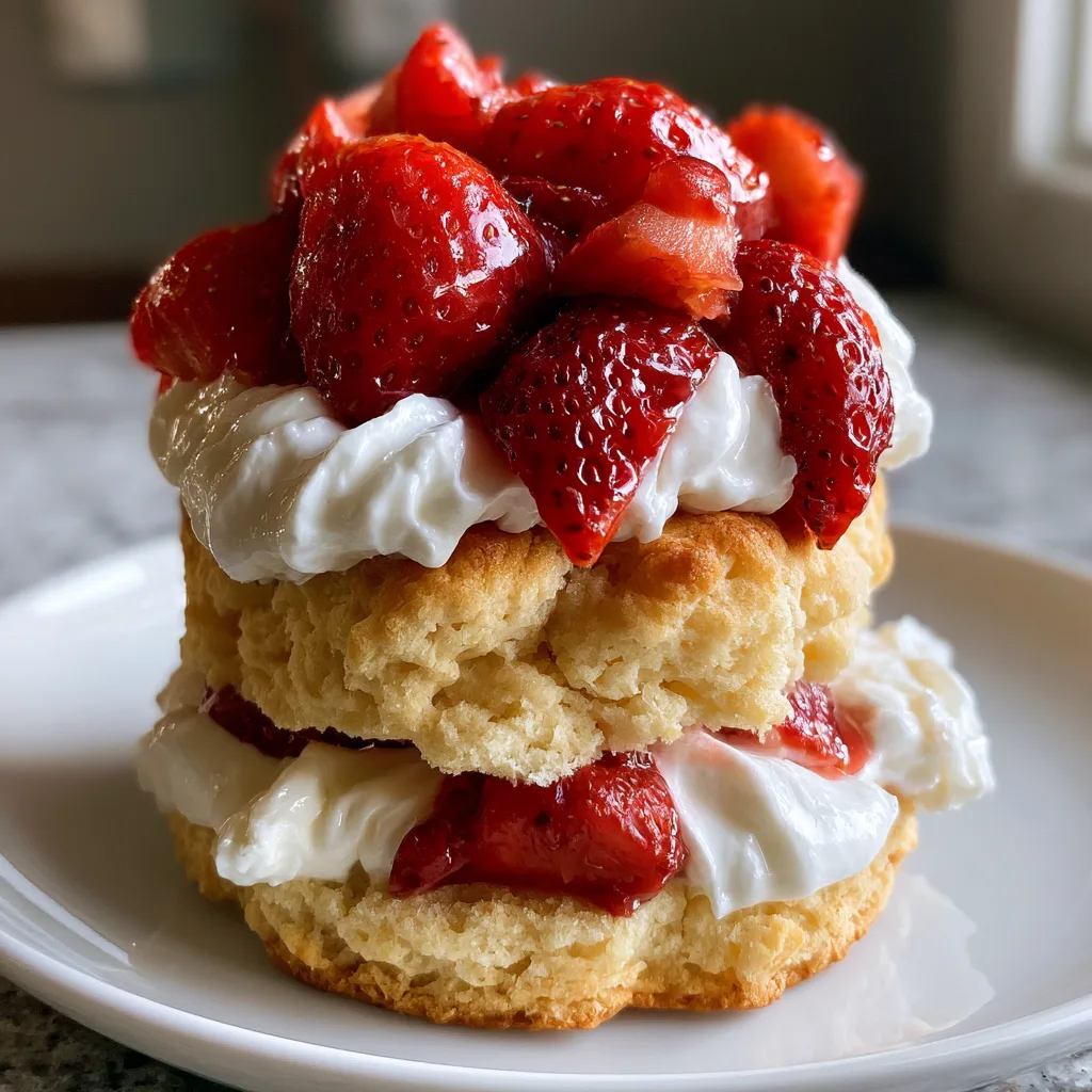 Fresh Strawberry Shortcake – Fluffy Biscuits, Whipped Cream & Juicy Berries