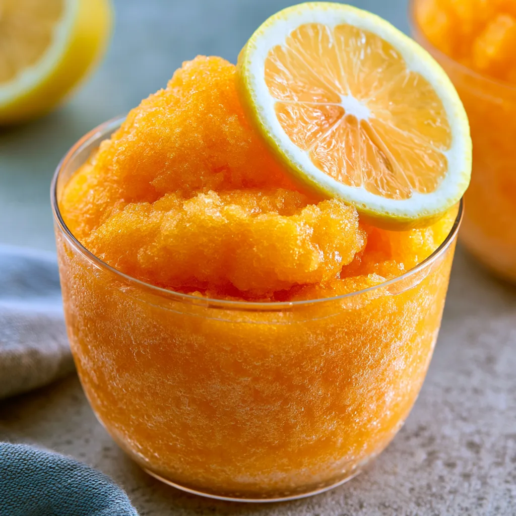 Frozen Peach Lemonade Slush – Easy End-of-Summer Sipper