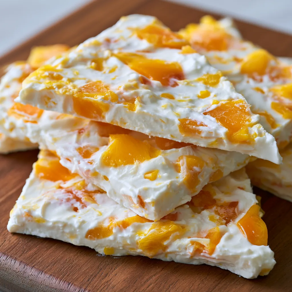 Frozen Peach Yogurt Bark – 3 Ingredients, Healthy Summer Snack