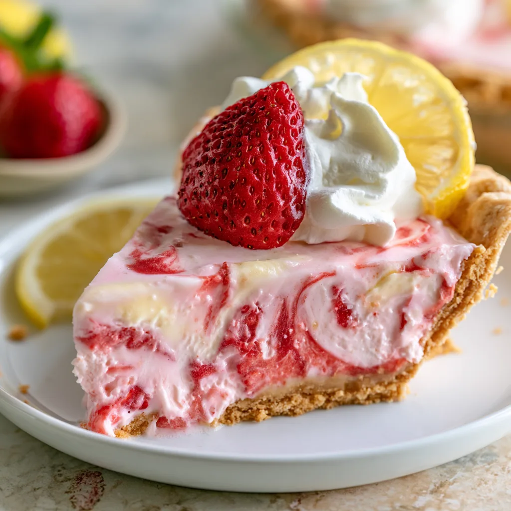 Frozen Strawberry Lemonade Pie – No-Bake Summer Dessert Everyone Begs For