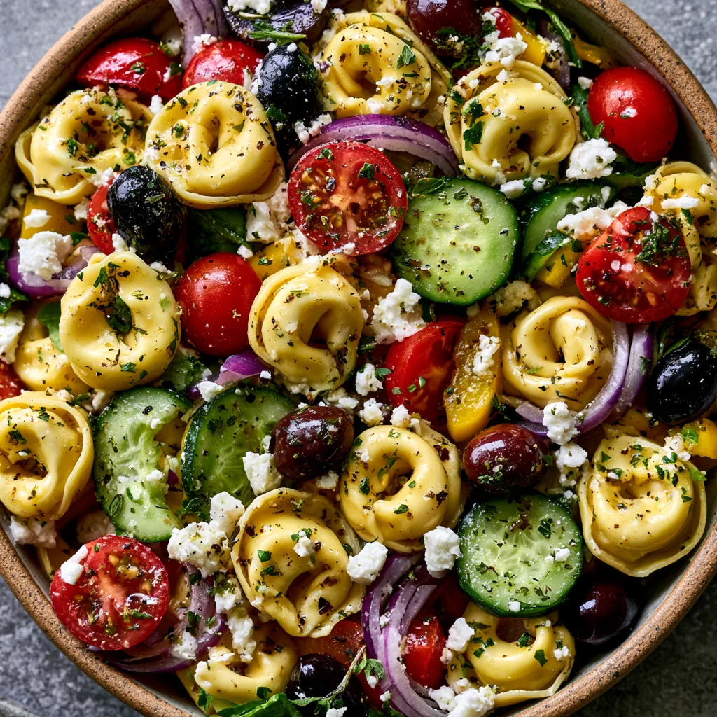 Greek Tortellini Pasta Salad – Easy Picnic Recipe