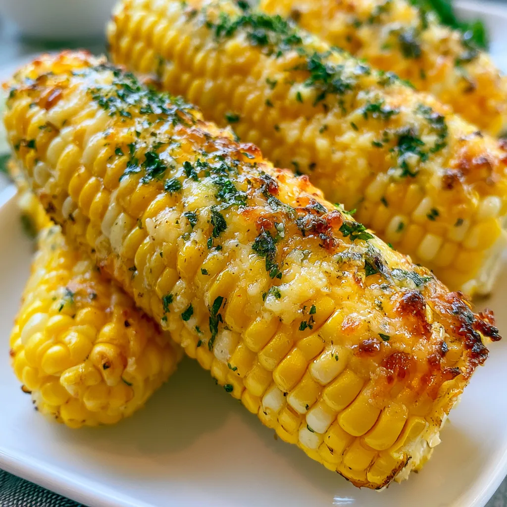 Grilled Corn on the Cob with Parmesan Garlic Butter