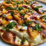 Grilled Peach & Brie Flatbread – Summer Appetizer on the Grill
