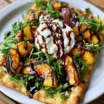 Grilled Peach and Burrata Flatbread – End-of-Summer Grilling Recipe