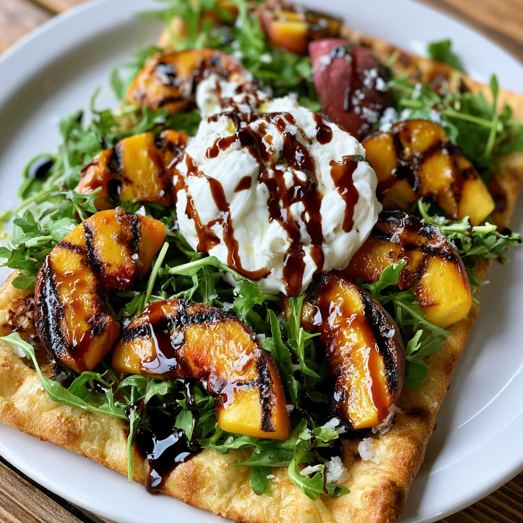 Grilled Peach and Burrata Flatbread – End-of-Summer Grilling Recipe