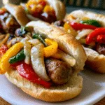 Grilled Sausage and Peppers Hoagies – Easy Labor Day Cookout Dinner