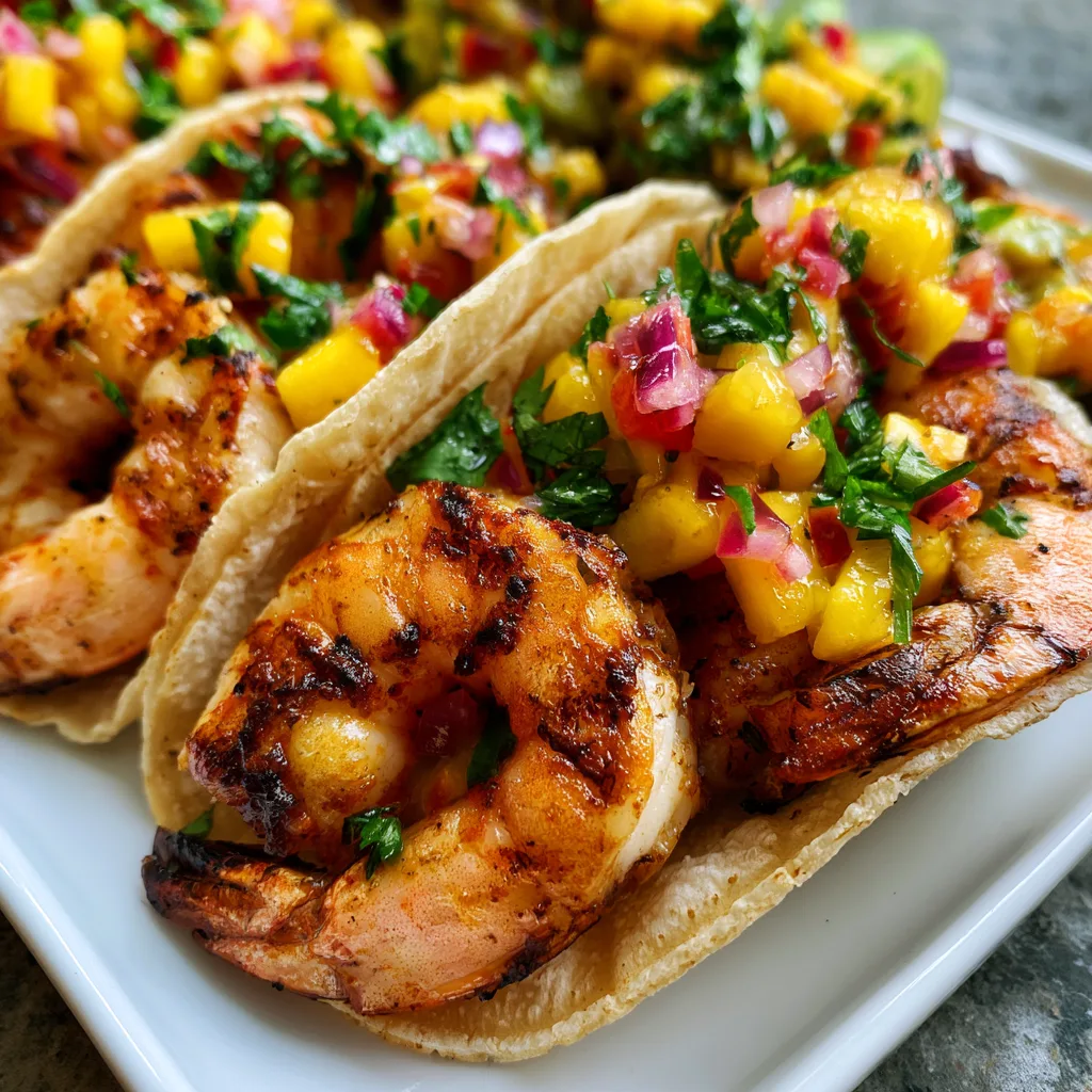Grilled Shrimp Tacos with Mango Salsa – Summer Dinner in 15 Min