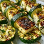 Grilled Zucchini and Halloumi Skewers – Vegetarian BBQ Favorite