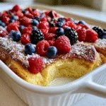Hawaiian Roll French Toast Bake with Fresh Berries