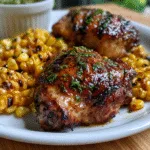 Honey Lime Grilled Chicken Thighs with Charred Corn