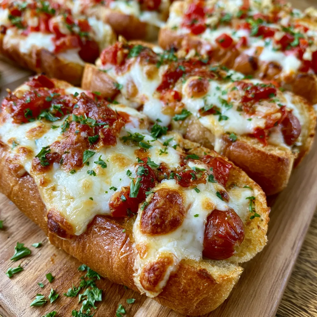 Leftover Hot Dog Bun Garlic Bread Pizza – Easy 4th of July Leftovers Hack