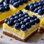 Lemon Blueberry Icebox Bars – Tangy, Creamy & No Oven Required