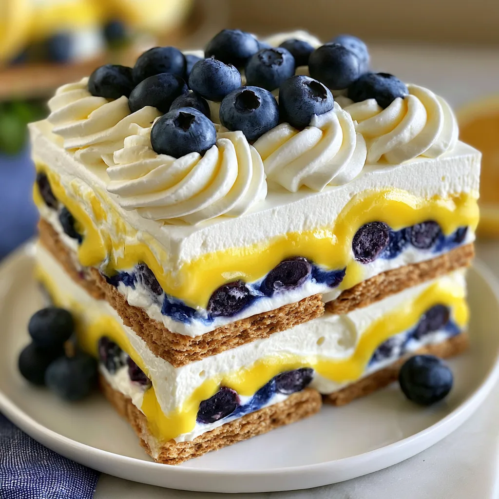 Lemon Blueberry Icebox Cake – Easy Summer Dessert for a Crowd