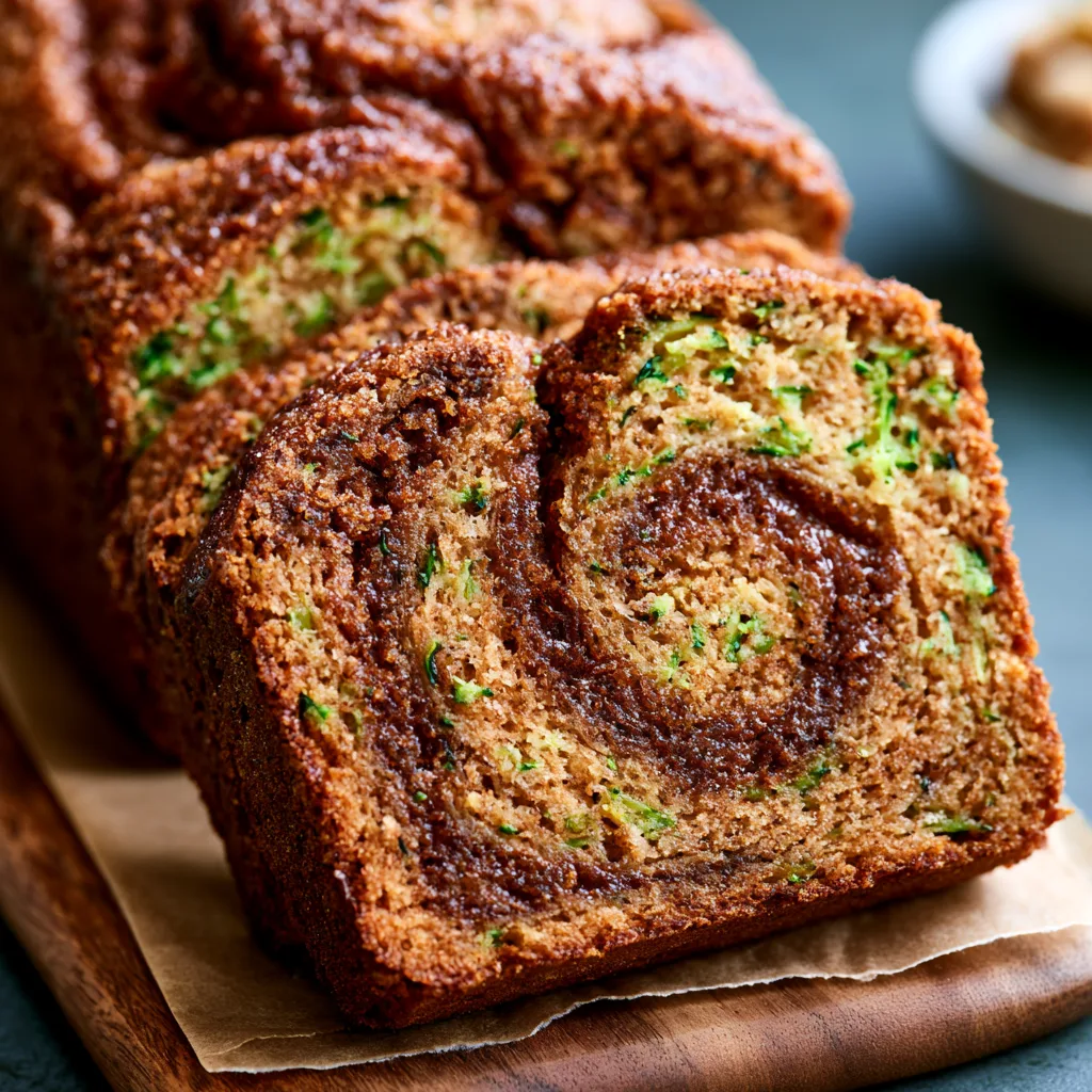 Moist Cinnamon Swirl Zucchini Bread Recipe