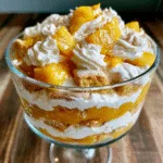 No-Bake Peaches & Cream Trifle – 5 Layers of Summer in a Glass