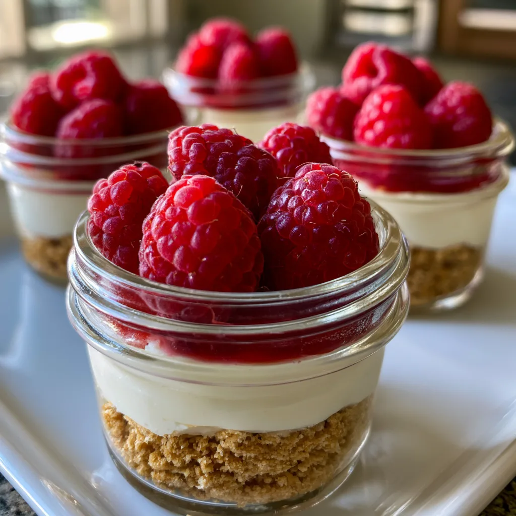 No-Bake Raspberry Cheesecake Jars – Single-Serve Summer Dessert Idea