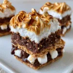 No-Bake S’mores Bars with Toasted Marshmallow Topping