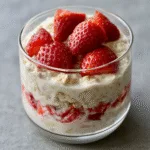 Overnight Oats with Strawberries & Cream – 5 Minutes the Night Before