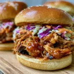 Peach BBQ Pulled Pork Sandwiches – Slow Cooker, Make-Ahead Magic