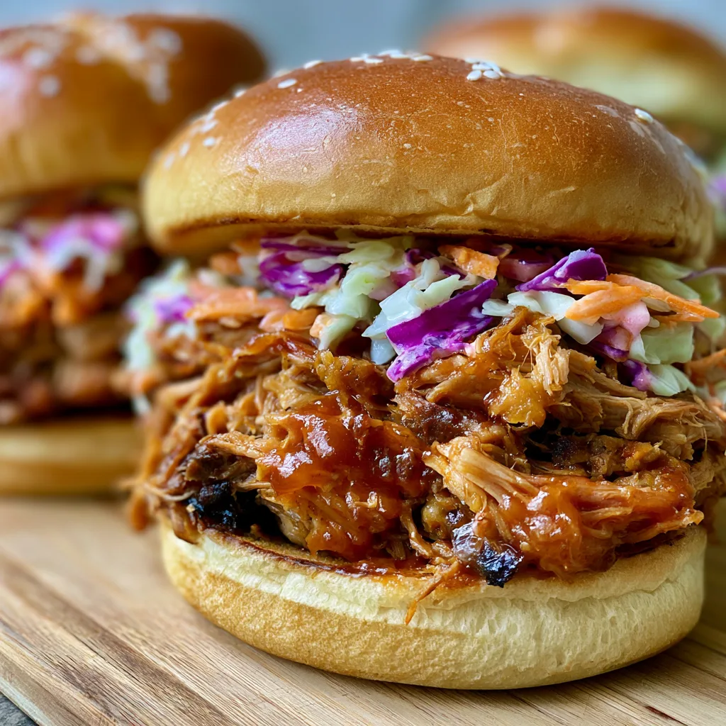 Peach BBQ Pulled Pork Sandwiches – Slow Cooker, Make-Ahead Magic