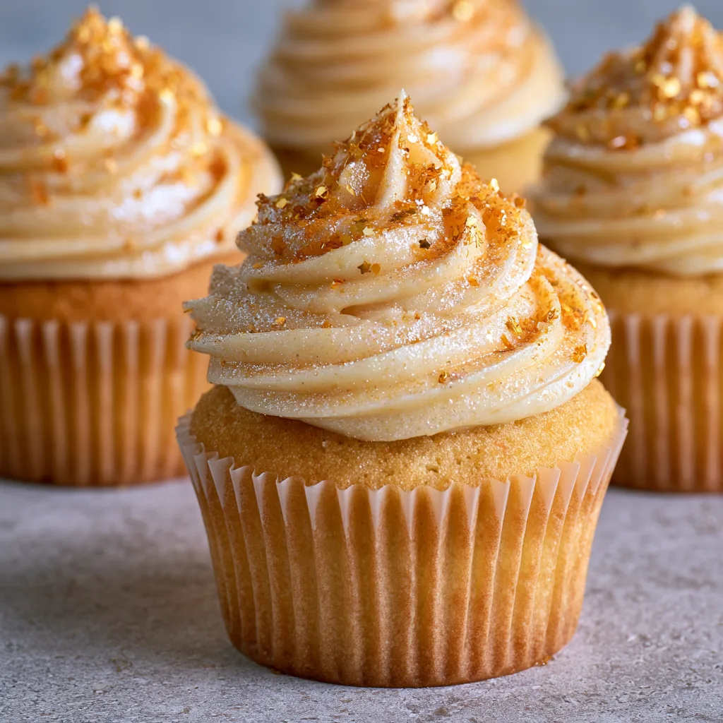 Peach Bellini Cupcakes Recipe with a Sparkly Sweet