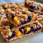 Peach Blueberry Crumb Pie Bars – Freezer-Friendly Summer Dessert