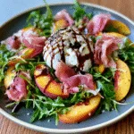 Peach & Burrata Salad with Prosciutto – Fancy Summer Lunch Idea