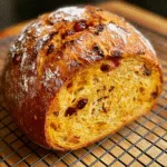 Pumpkin Sourdough Bread With Pumpkin Spice + Cranberries - crave the good