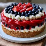 Red White & Blue No-Bake Cheesecake – 4th of July Leftover Crowd-Pleaser