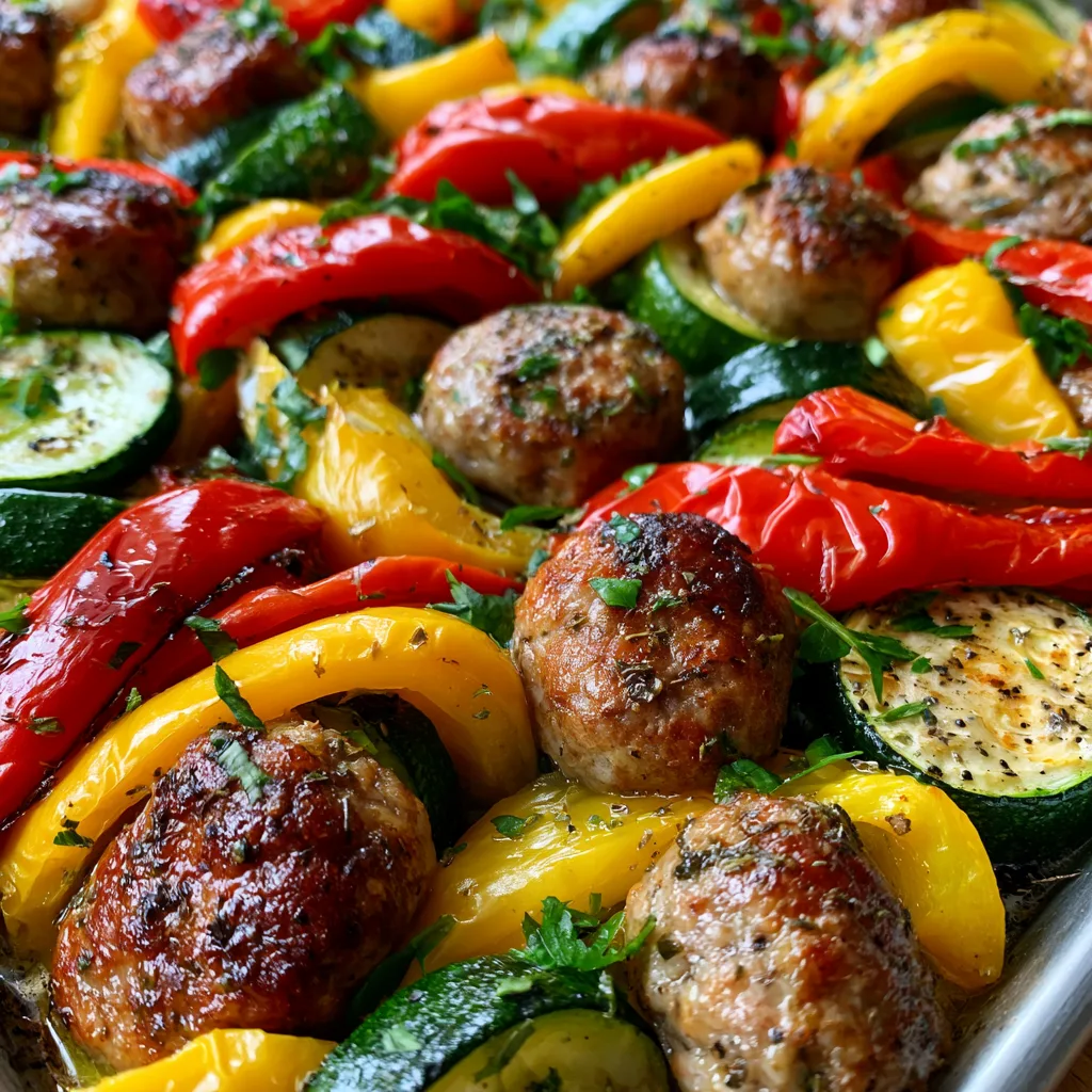 Sheet Pan Sausage, Peppers, and Zucchini – 30-Minute Dinner