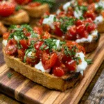 Tomato Bruschetta with Burrata – Fresh Garden Appetizer for Summer