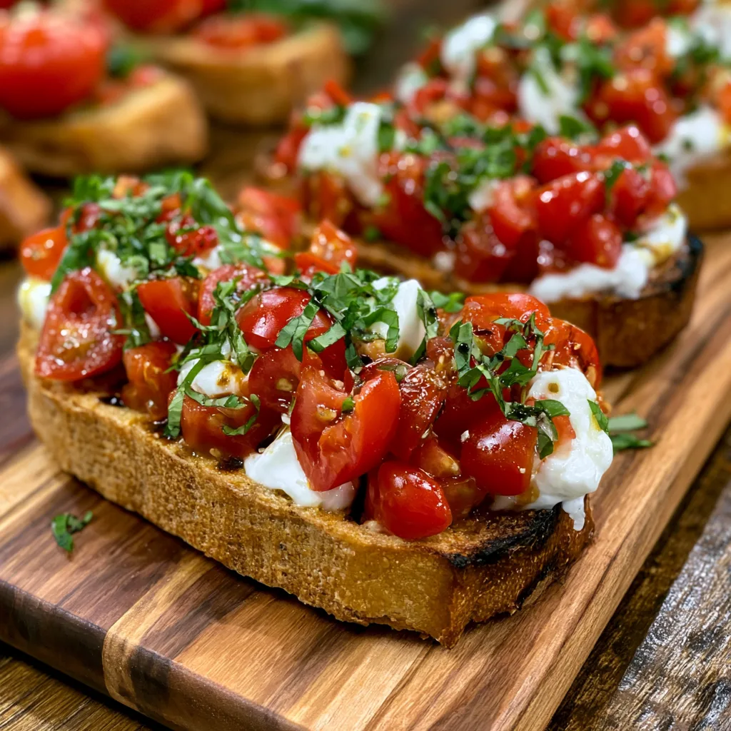 Tomato Bruschetta with Burrata – Fresh Garden Appetizer for Summer