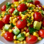 Tomato Corn Avocado Salad – 4 Ingredients, No Cooking, All Summer