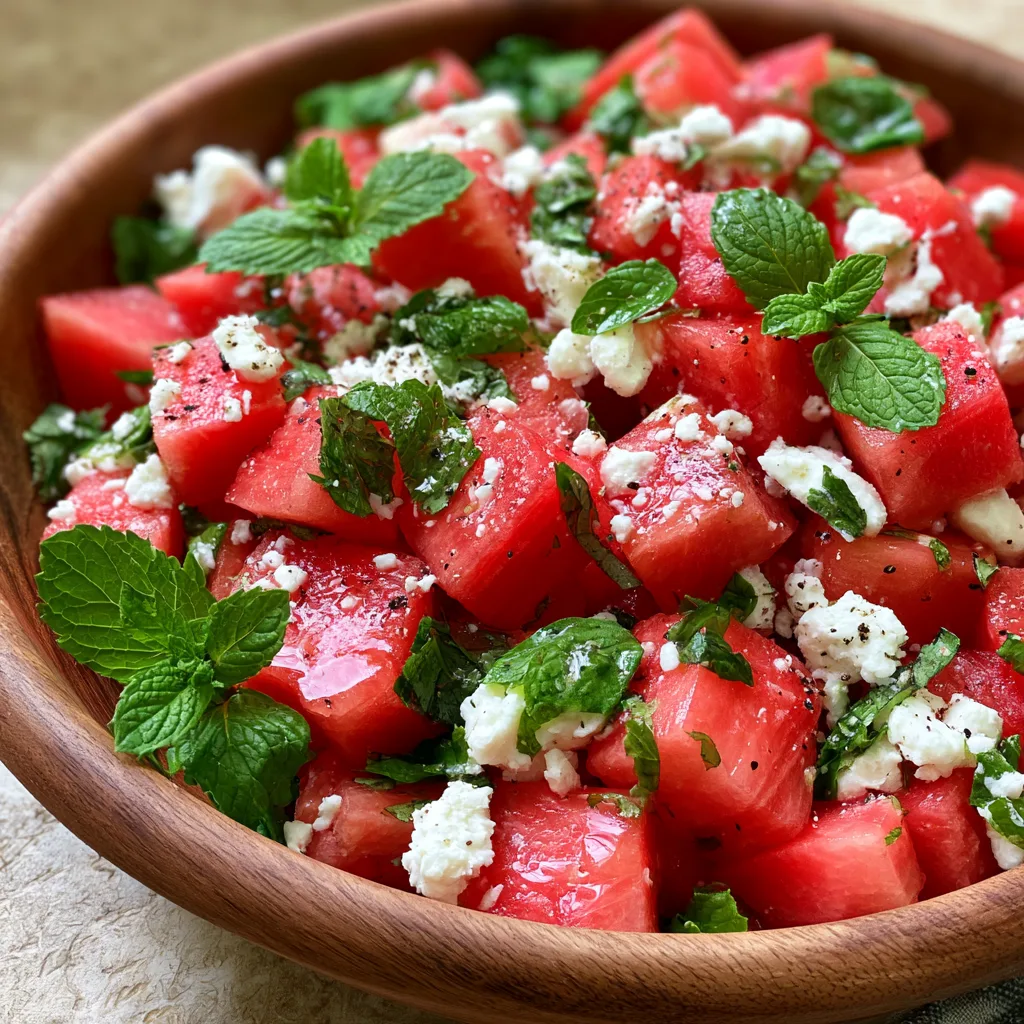 Watermelon Feta Mint Salad – Cool, Sweet & Summer-Perfect