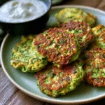 Zucchini Fritters with Garlic Yogurt Dip – Crispy Summer Snack