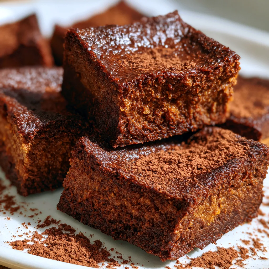 90 Kcal Pumpkin Brownies | Vegan 4 Ingredient Recipe