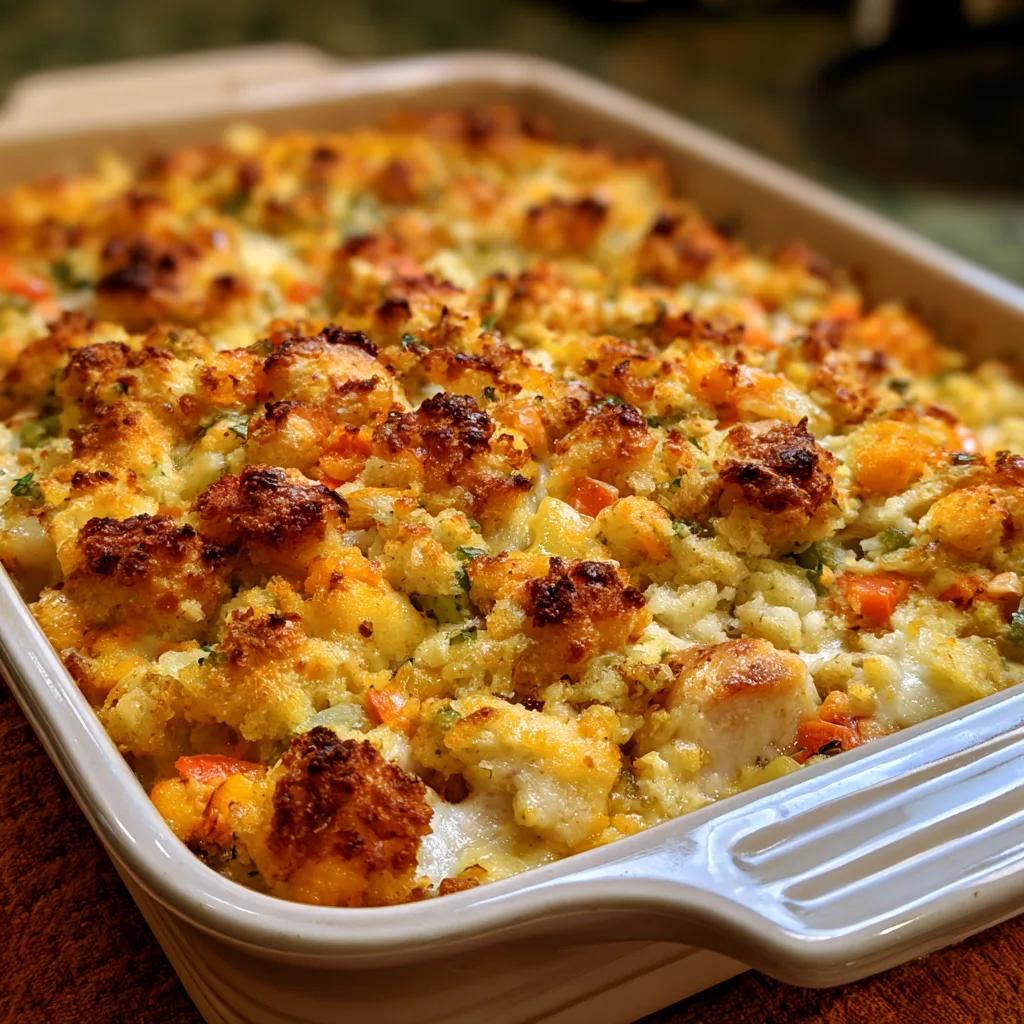 CHICKEN AND STUFFING CASSEROLE