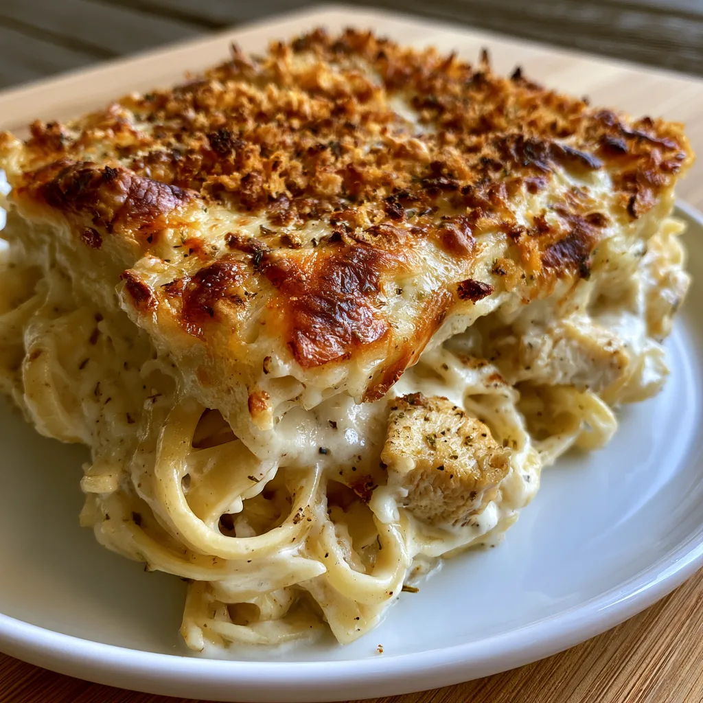 Chicken Alfredo Bake