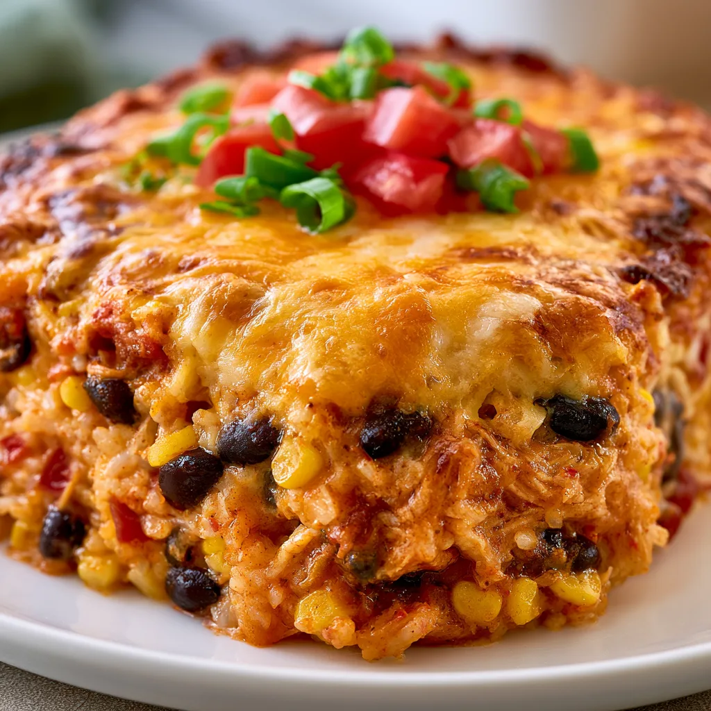 Chicken Enchilada Rice Casserole (35 minutes)