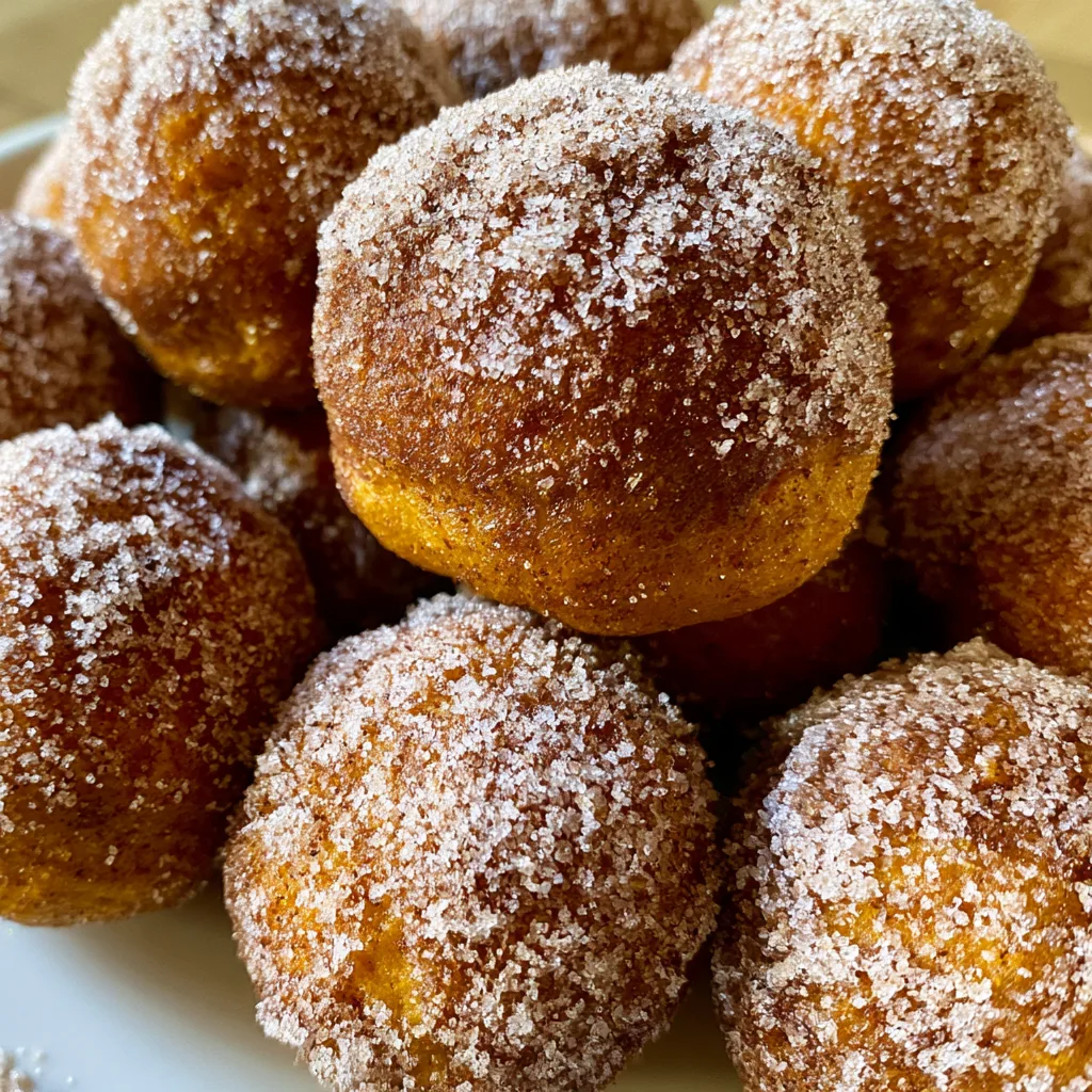 Cinnamon Sugar Pumpkin Donut Holes