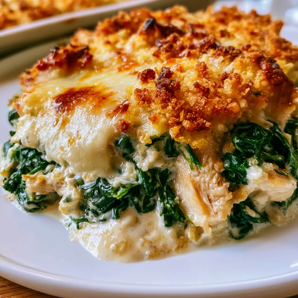 Creamy Chicken and Spinach Casserole
