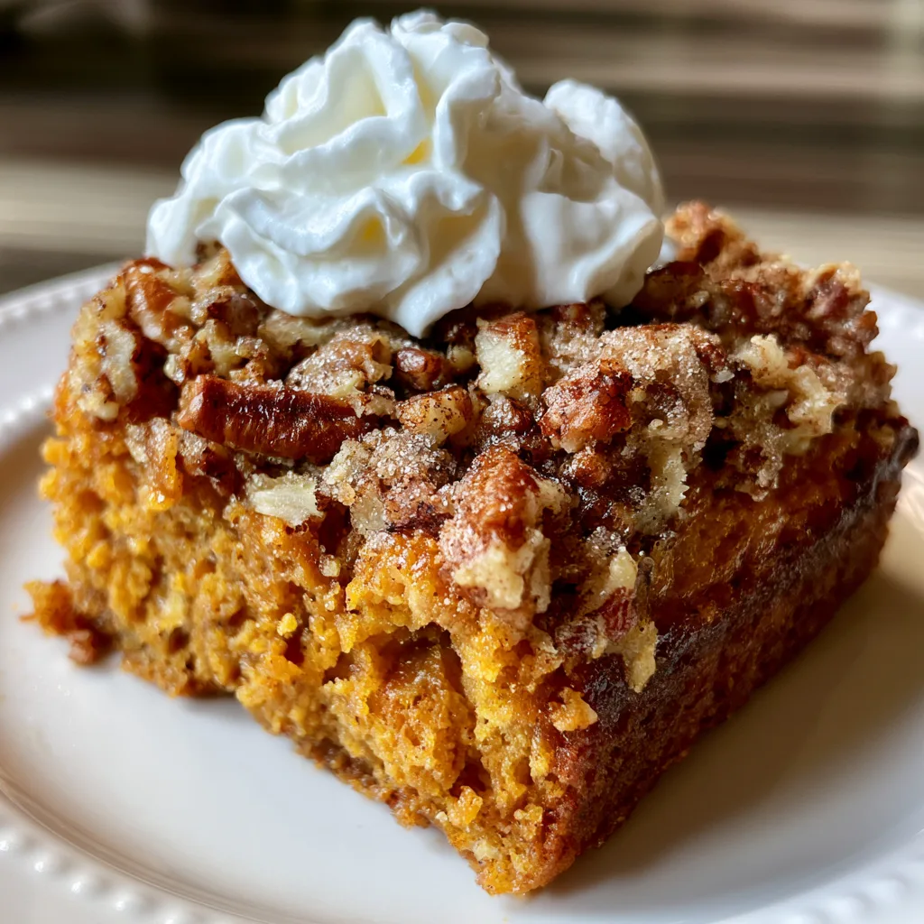 Crockpot pumpkin crunch cake