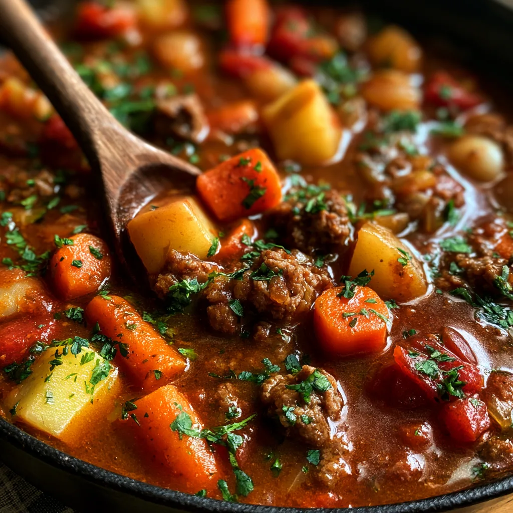 Easy One Pot Hamburger Stew
