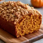 Easy Pumpkin Bread with Crumb Topping